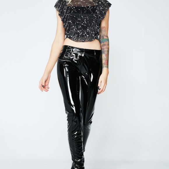 DollsKill Out of This World Ruffle Crop Top - Picture 3 of 3